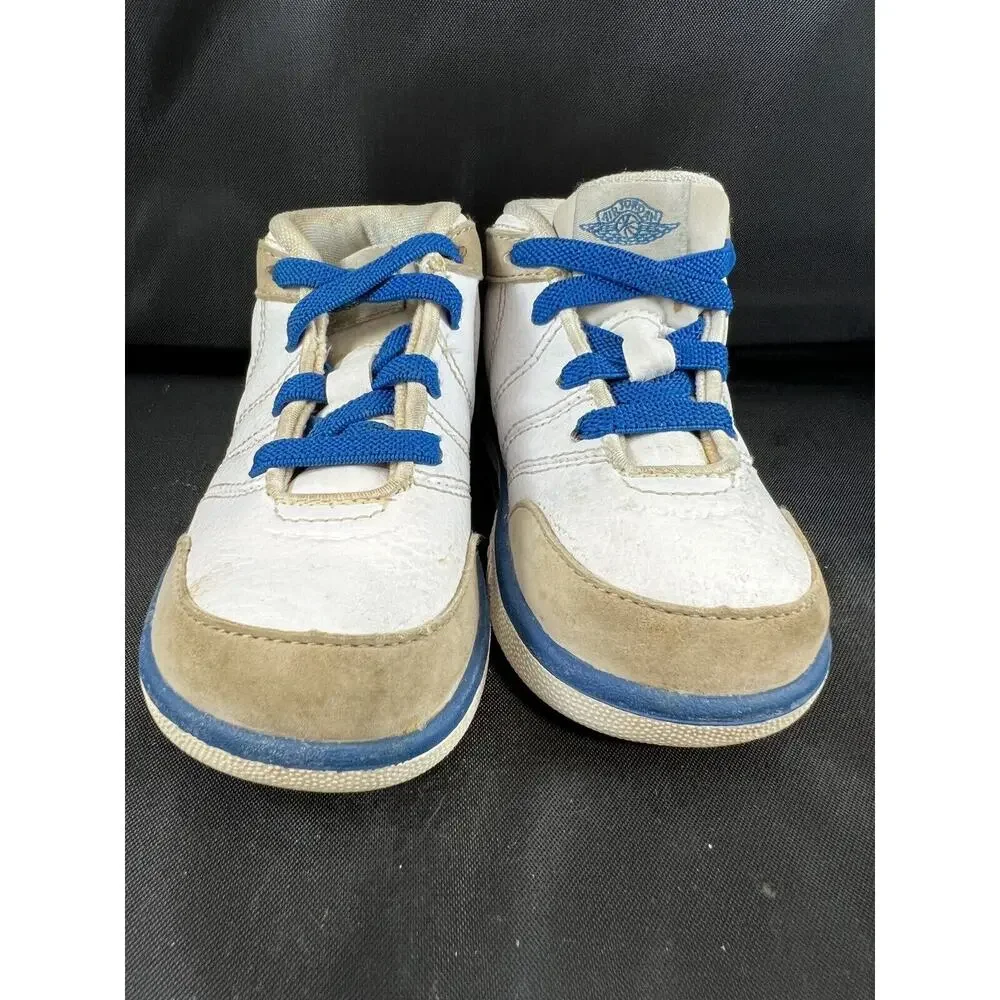 Vintage Baby Air Jordan Force 1 Shoes 5c‎ white blue
